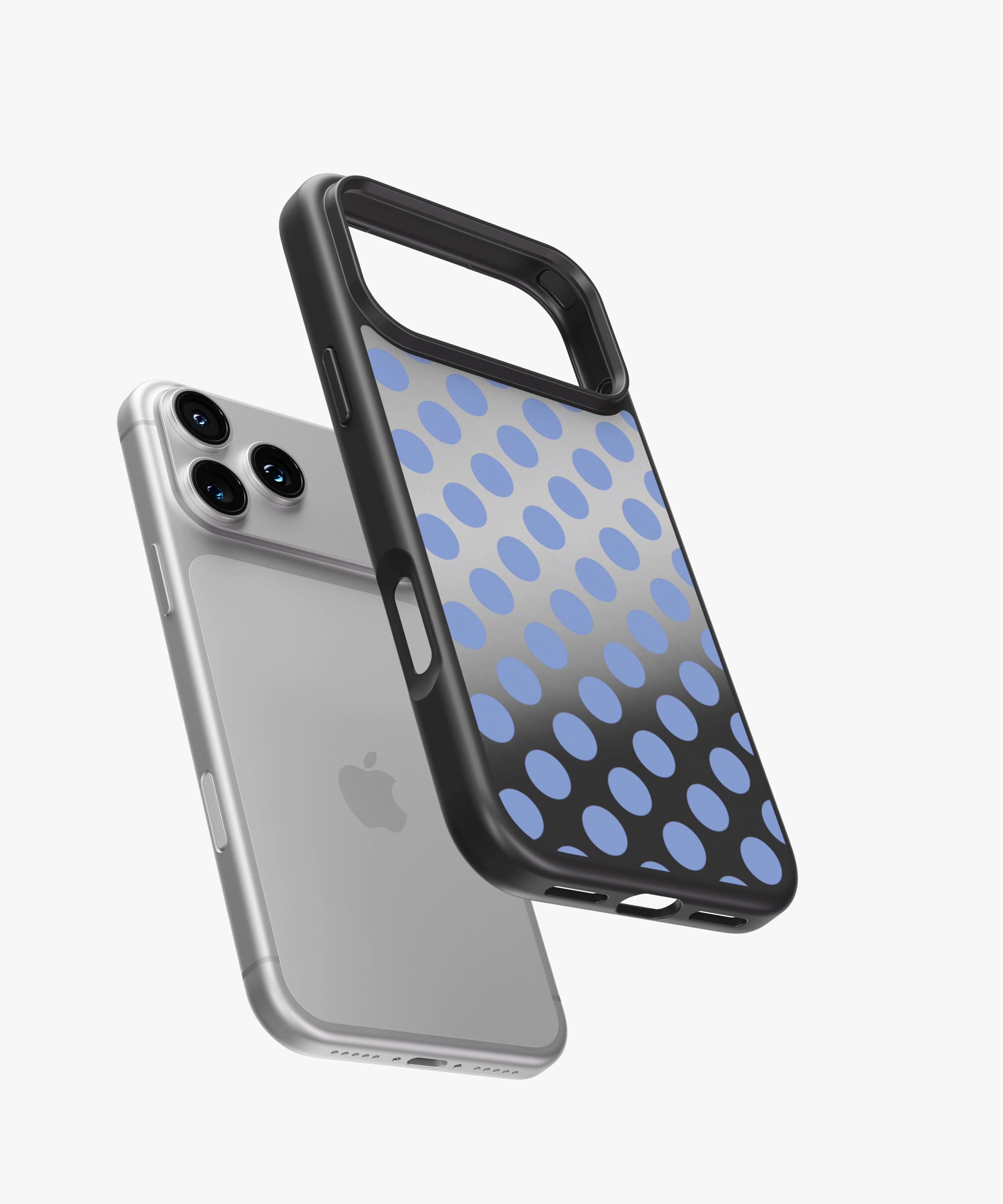 Blueberry Polka Pop Luxe Mirror Phone Case