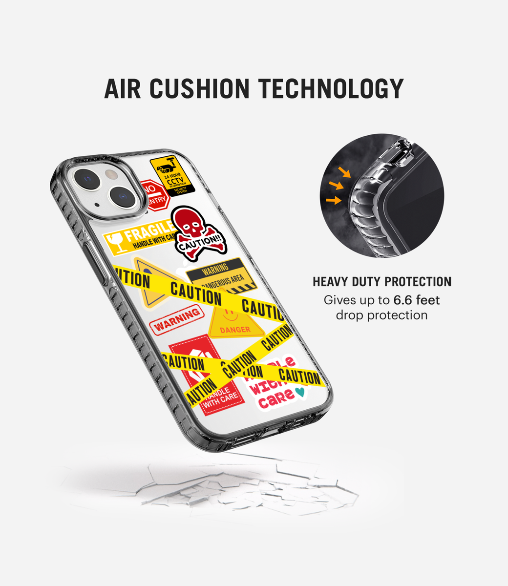 Caution Canvas Stride Clear Phone Case by The Case Company