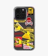 Load image into Gallery viewer, Caution Canvas Silicone Phone Case