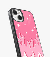 Load image into Gallery viewer, Y2K Fireburst Pink Flame Glass Case