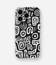 Load image into Gallery viewer, Black & White Pattern Glossy Hard Case