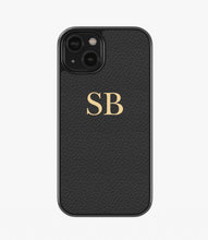 Load image into Gallery viewer, Small Initial Customized Premium Leather Phone Case
