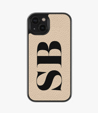 Load image into Gallery viewer, Big Initial Customized Premium Leather Phone Case