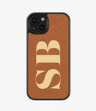 Load image into Gallery viewer, Big Initial Customized Premium Leather Phone Case