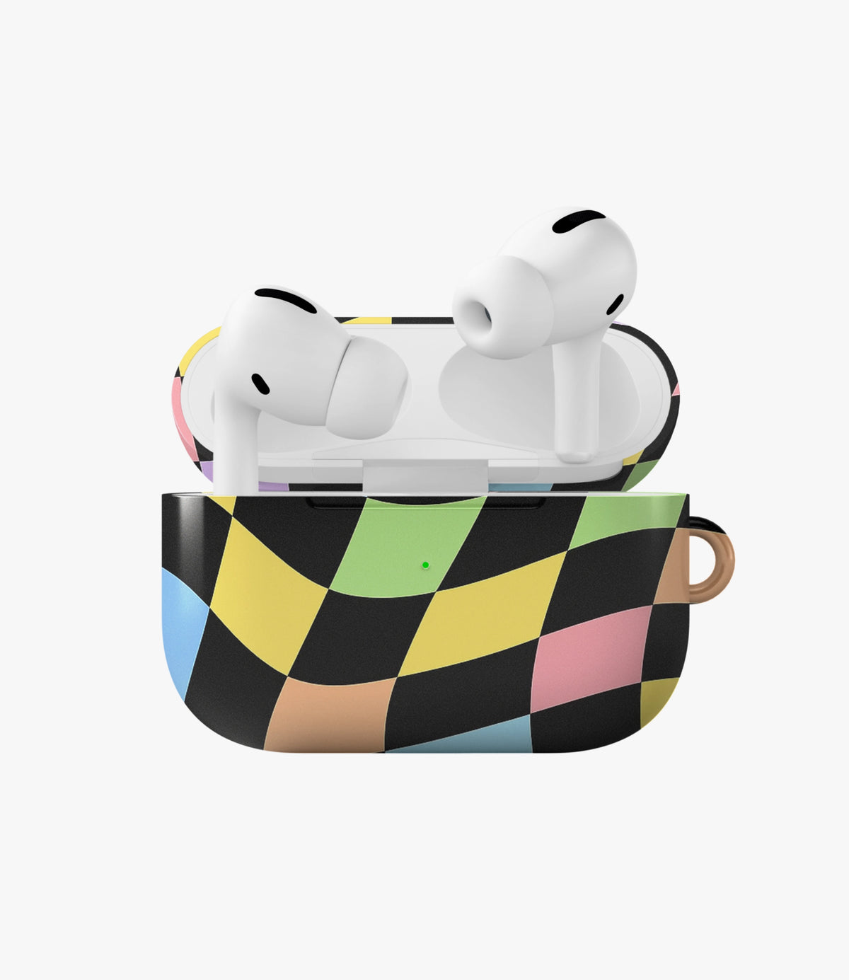 Candy Wave Check Glossy Airpod Case