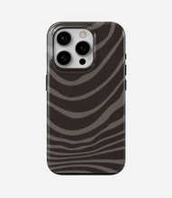 Load image into Gallery viewer, Charcoal Zebra Stripe Glossy Armoured Case