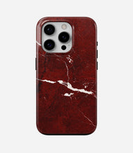 Load image into Gallery viewer, Crimson Marble Vein Glossy Armoured Case