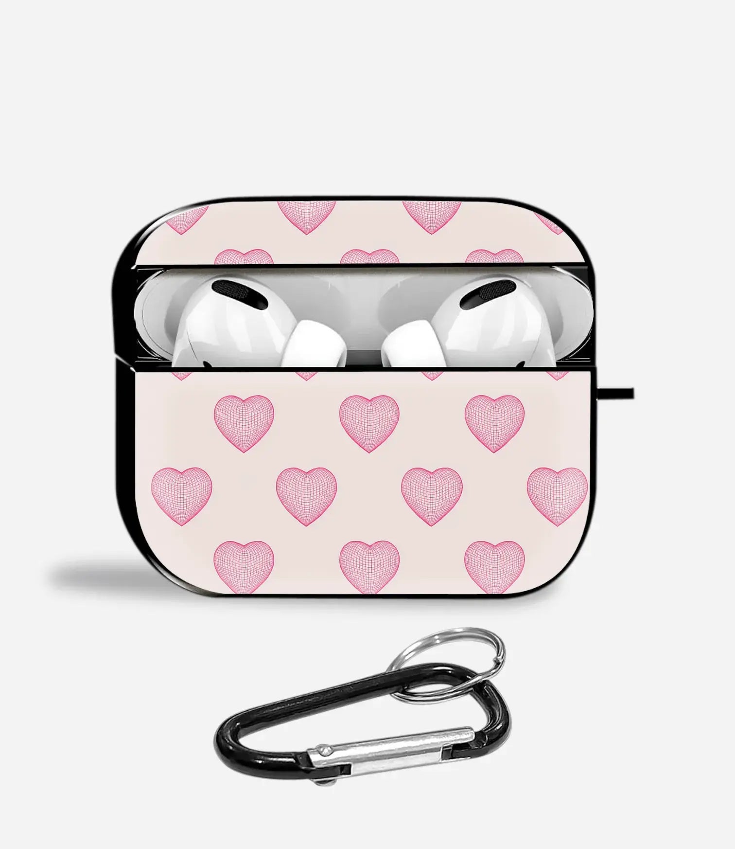 Heart Grid Aipods Glass Case