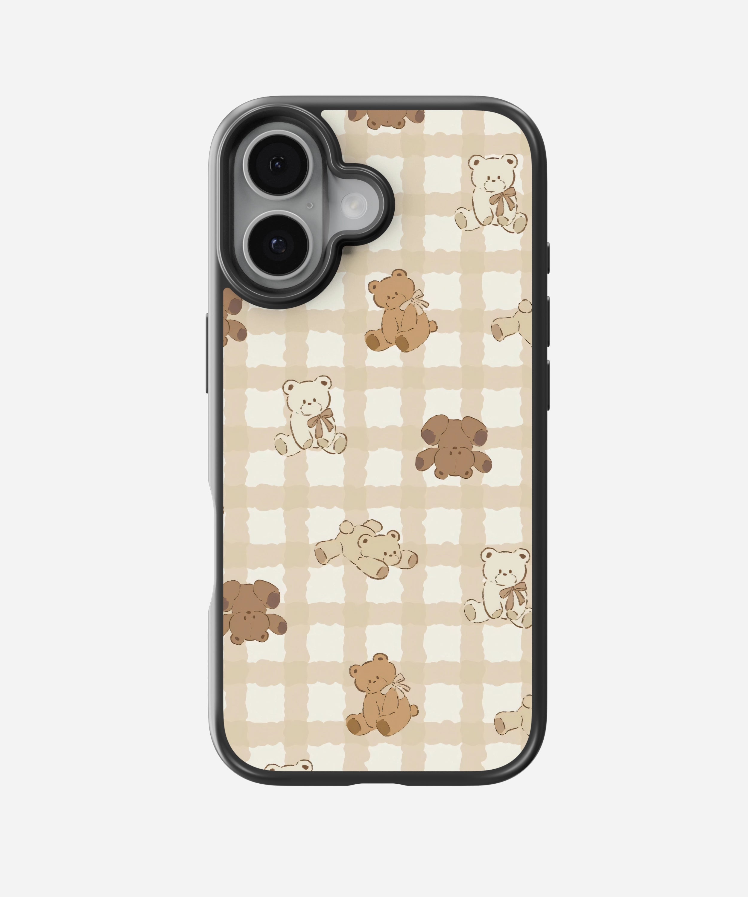 Teddy Toast Check Hybrid Matte Case