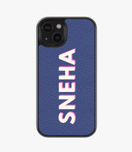 Load image into Gallery viewer, Vertical Custom Name Premium Leather Phone Case