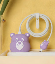 Load image into Gallery viewer, Lilac Bear Charger Case & Cable Protector (18W/20W)
