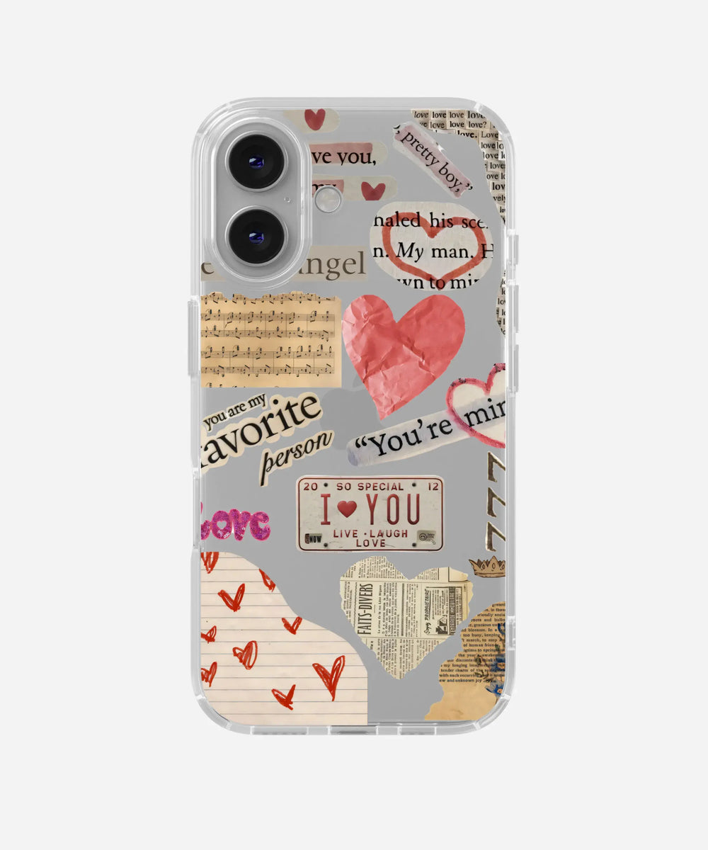 Love Letters Only Clear Silicone Phone Case - Main Image