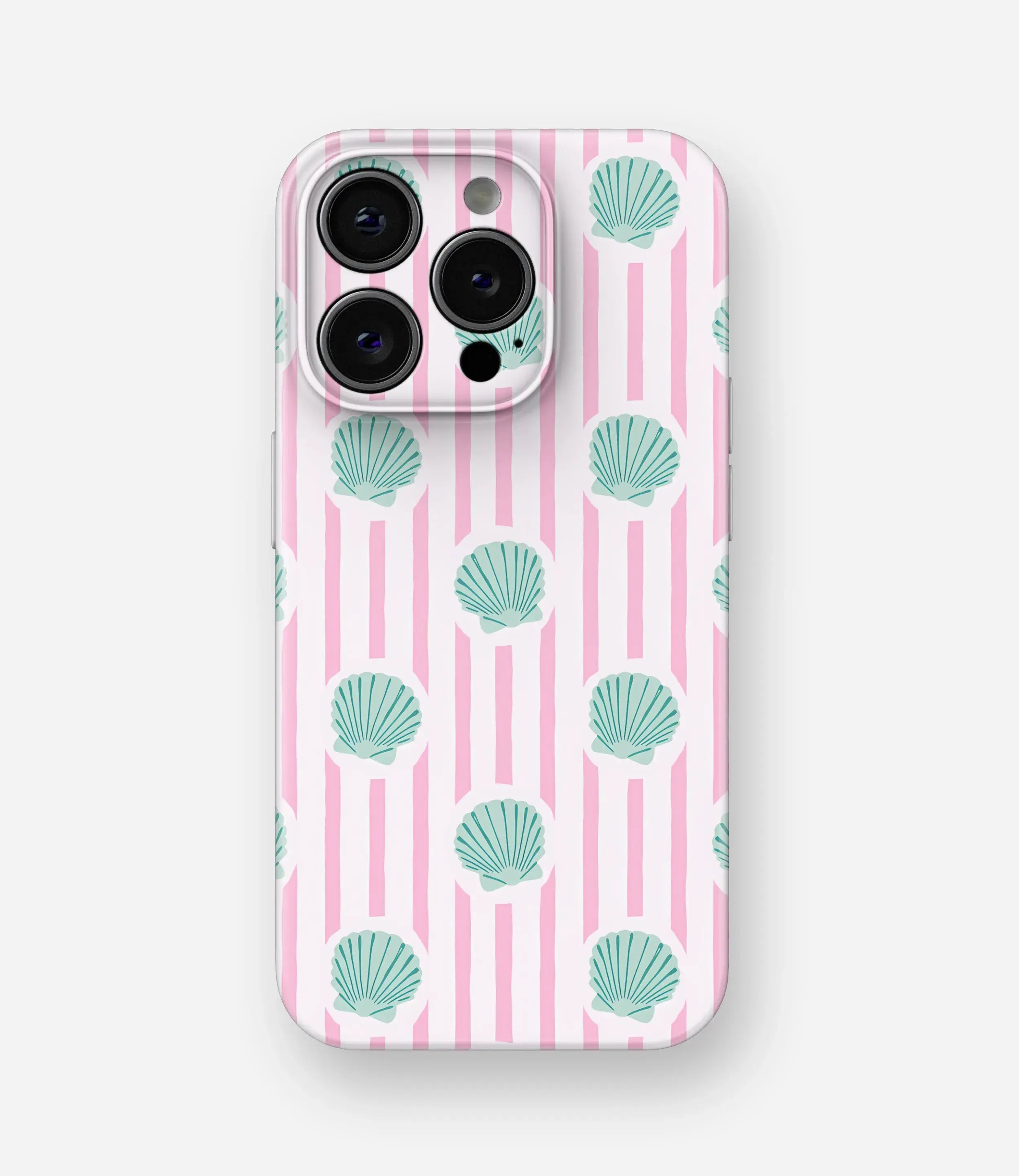 Mint Shell Candy Stripes Glossy Hard Case