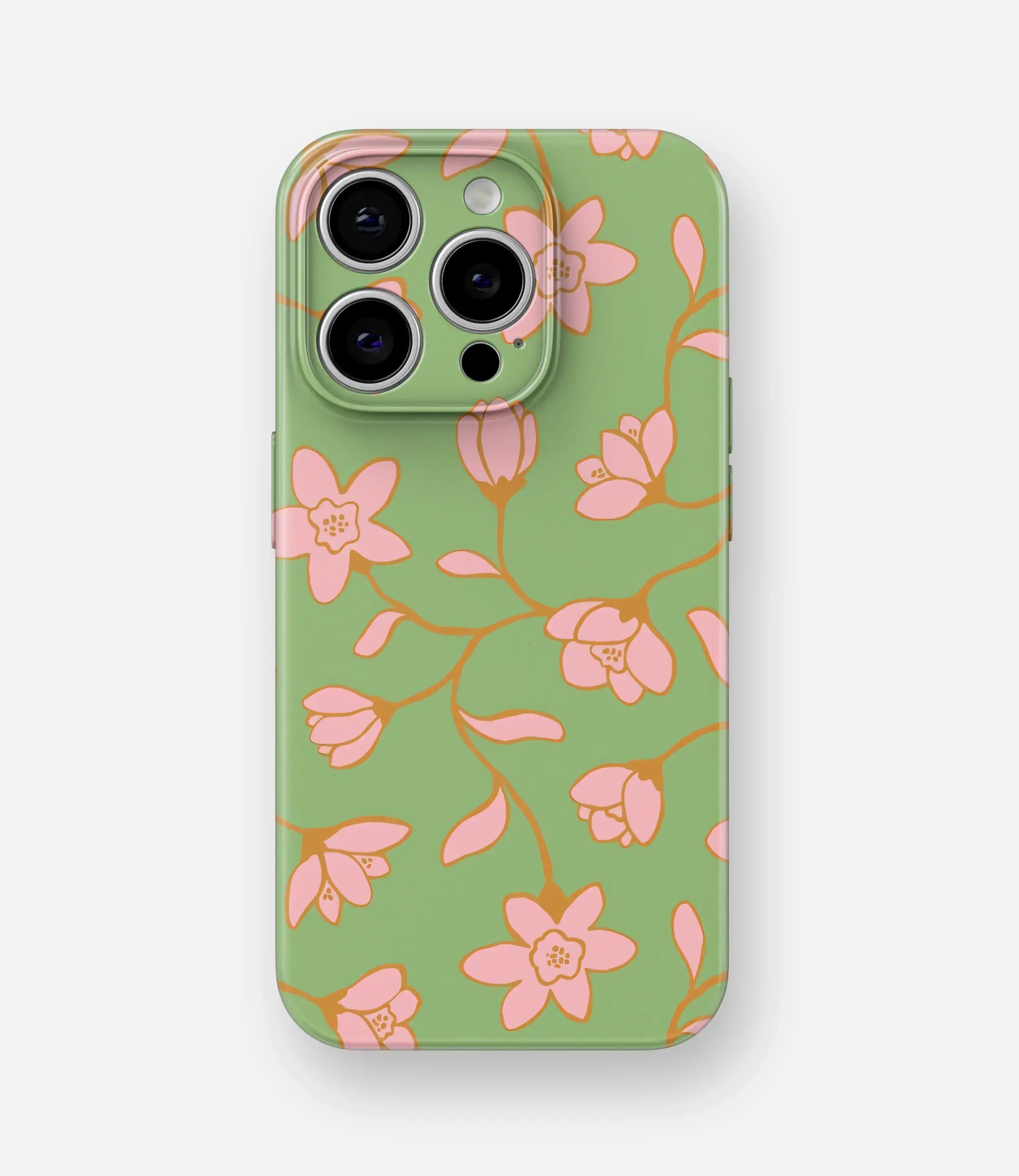 Pastel Blossom Green Glossy Hard Case