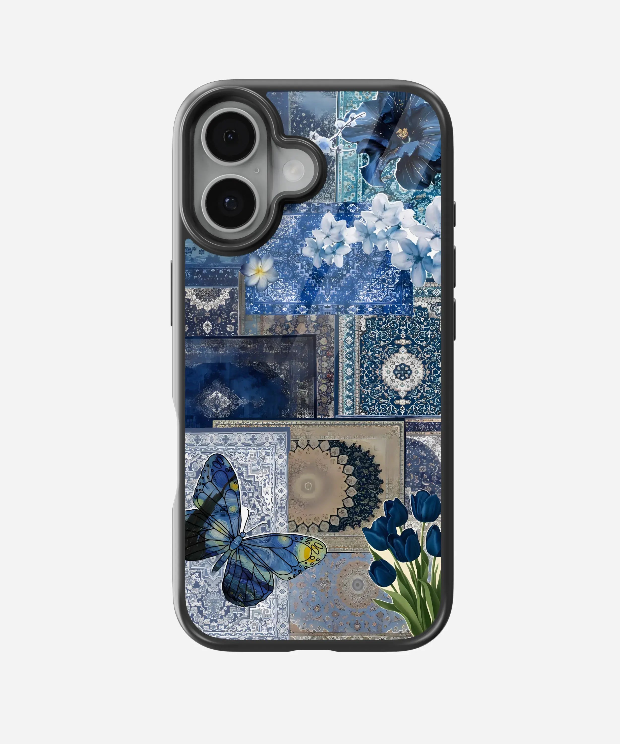 Persian Blue Bloom Glass Case