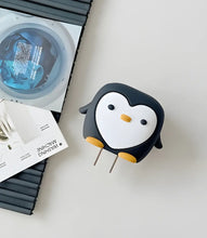 Load image into Gallery viewer, Black Pretty Penguin Charger Case & Cable Protector (18W/20W)
