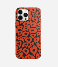Load image into Gallery viewer, Red/Black Hearts Hard Phone Case
