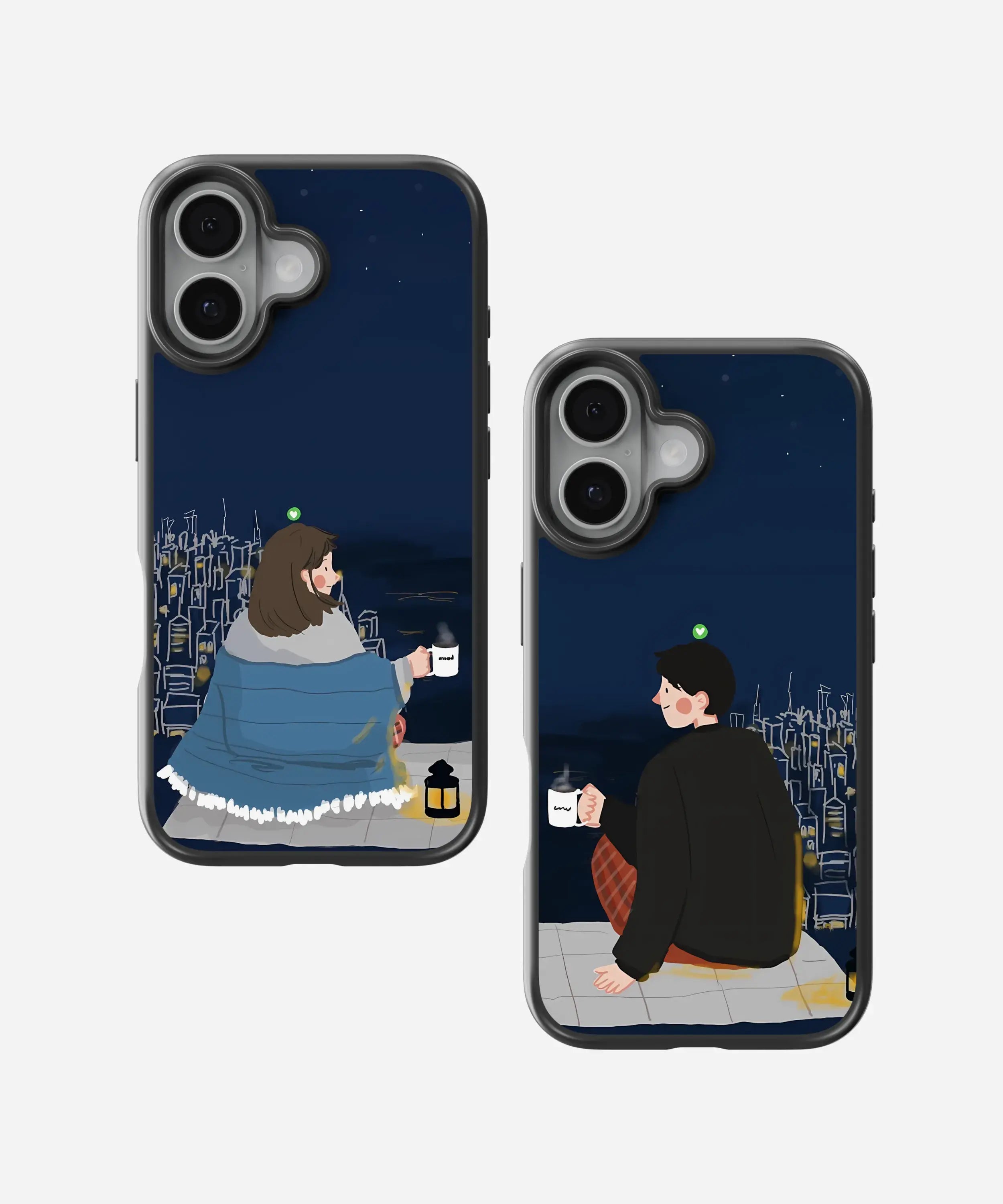 Stargazing Together Couple Hybrid Matte Case