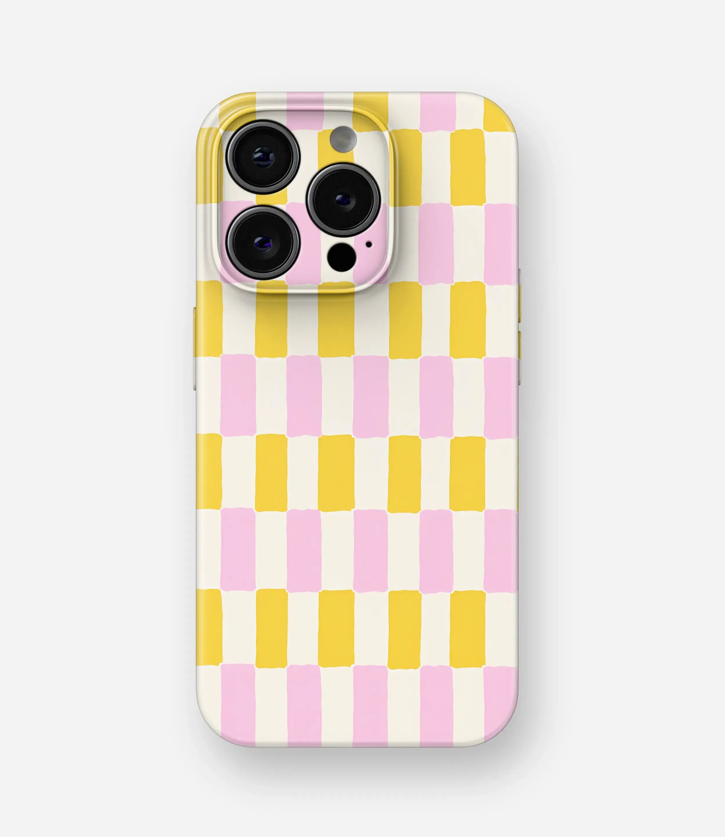 Strawberry Lemon Checkers Glossy Hard Case