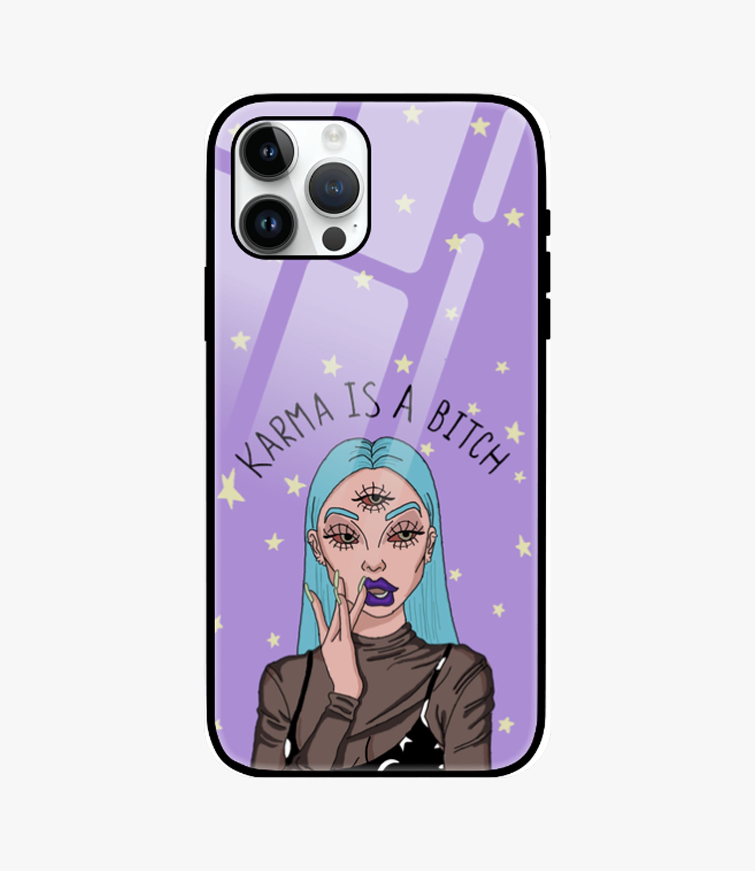 Karma Is Bitch Metal Case for iPhone 14 Pro