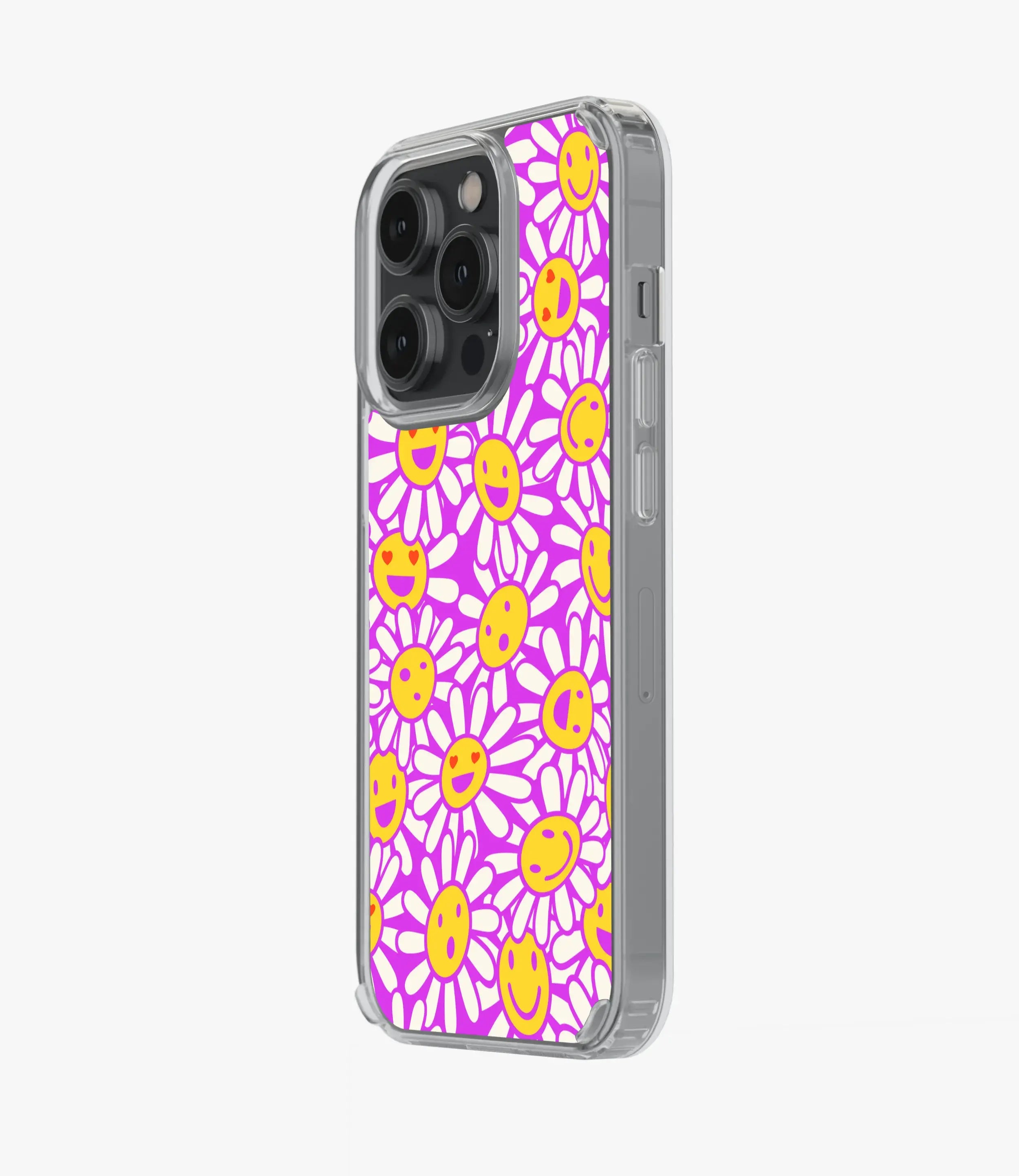 Happy Smiley Floral Silicone Case