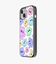 Load image into Gallery viewer, Pastel Colorful Dripping Smiley Glass Case