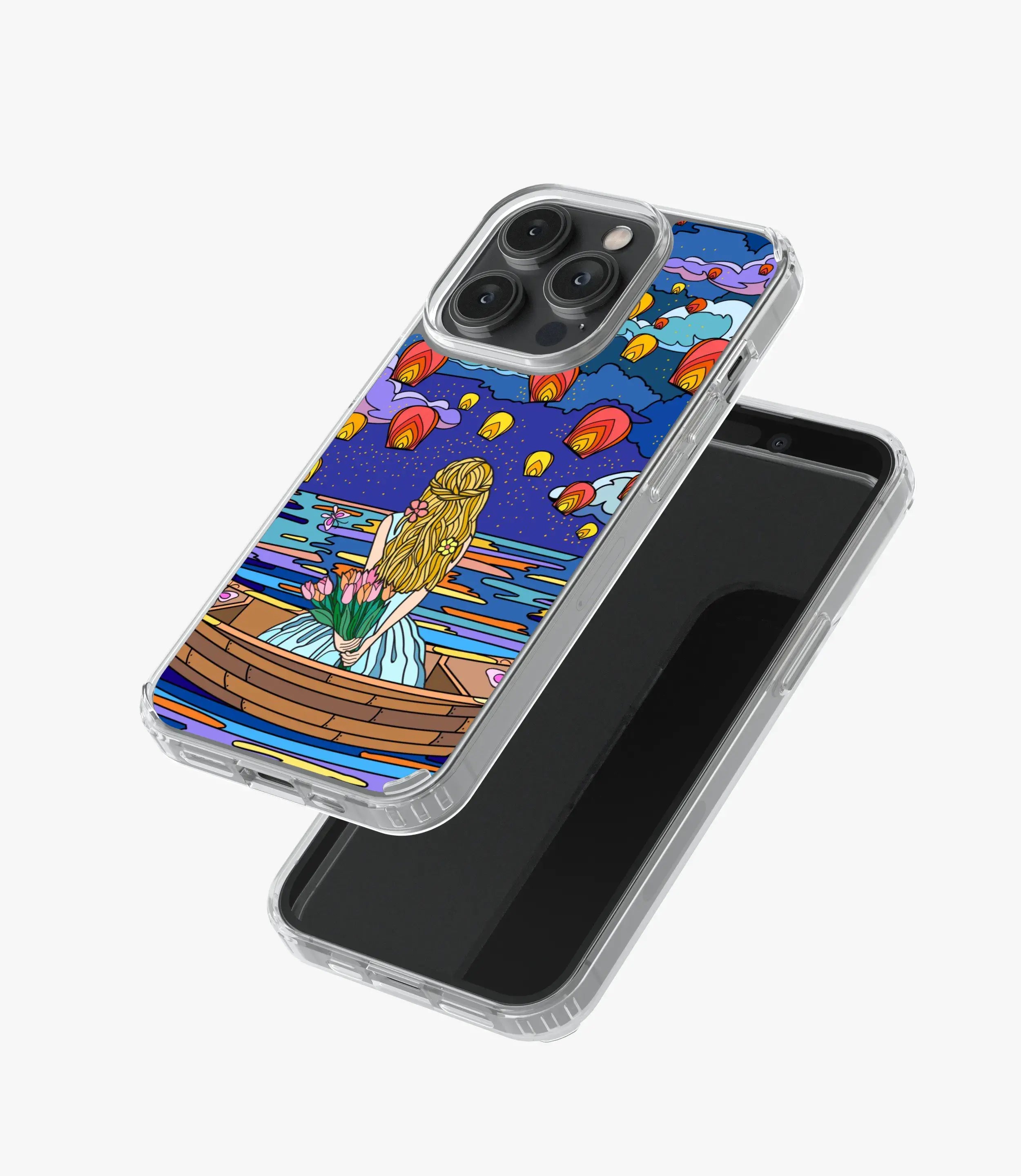 Girl Holding Flowers Silicone Case