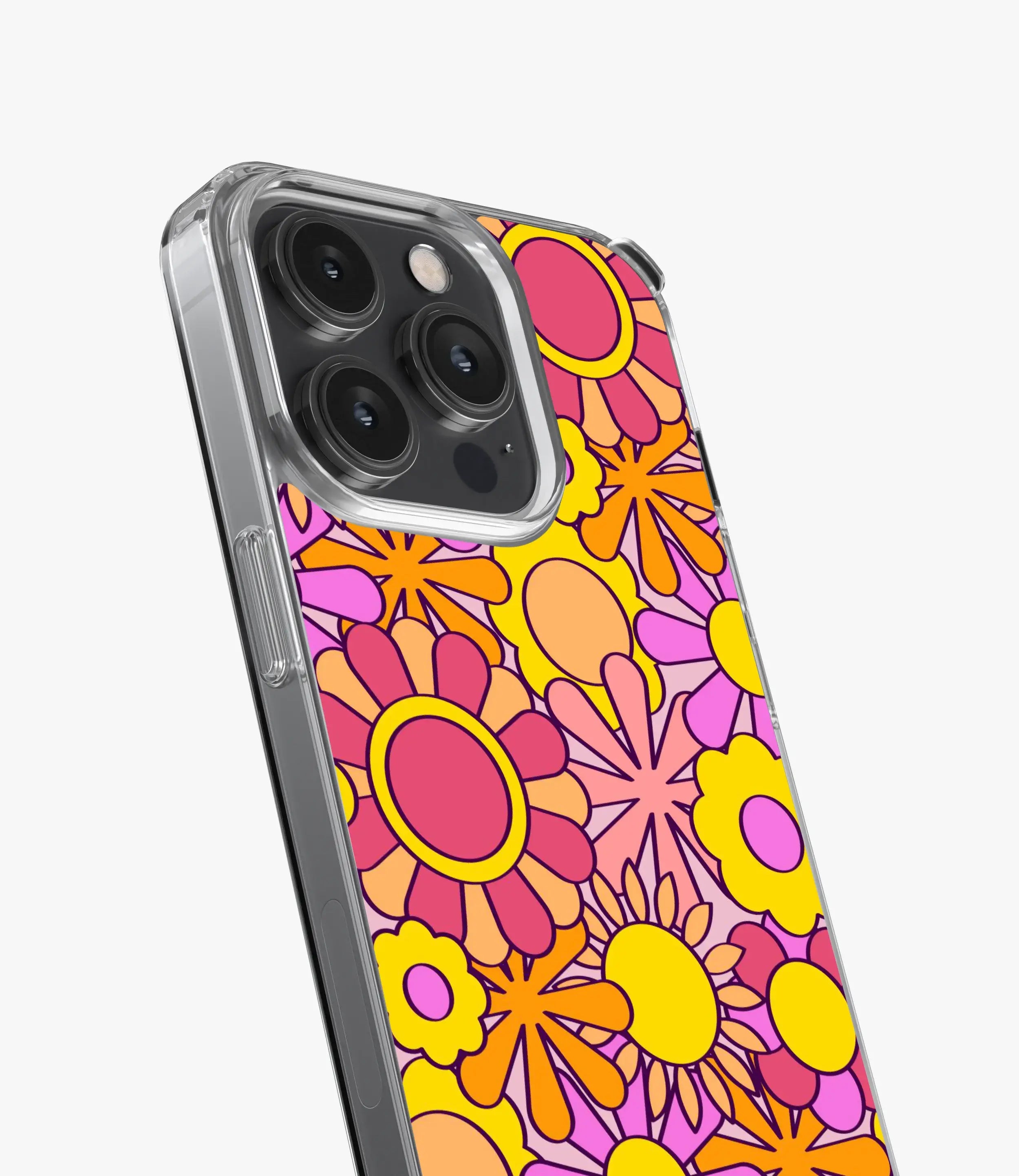 Retro Flower Power Floral Silicone Case
