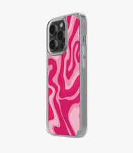 Load image into Gallery viewer, Retro Liquid Swirl Pink Silicone Case