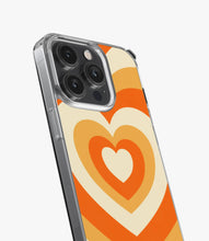 Load image into Gallery viewer, Y2K Orange Retro Hearts Silicone Case
