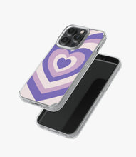 Load image into Gallery viewer, Y2K Pastel Purple Retro Hearts Silicone Case
