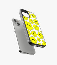 Load image into Gallery viewer, Yellow Dripping Smiley Glass Case
