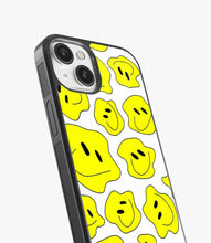 Load image into Gallery viewer, Yellow Dripping Smiley Glass Case