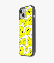 Load image into Gallery viewer, Yellow Dripping Smiley Glass Case