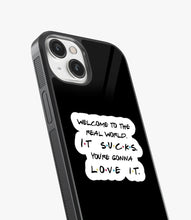 Load image into Gallery viewer, Real World Sucks Glass Case