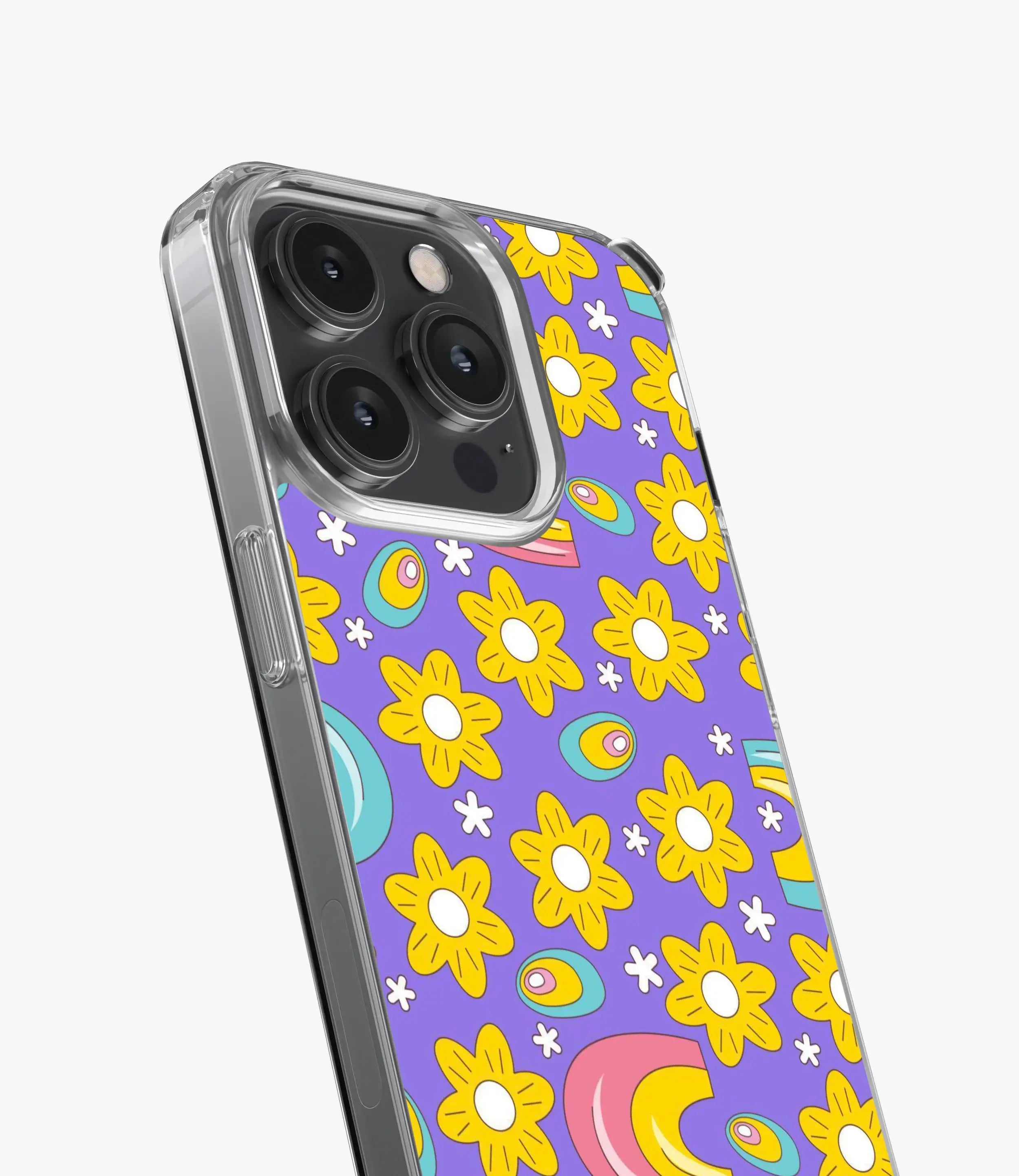 Retro 70s Yellow Floral Silicone Case