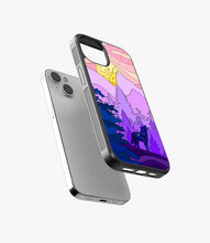 Load image into Gallery viewer, Glittering Wolf In Jungle Glass Case