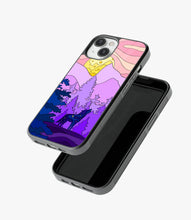 Load image into Gallery viewer, Glittering Wolf In Jungle Glass Case