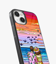 Load image into Gallery viewer, Couple On Vacation Glass Case