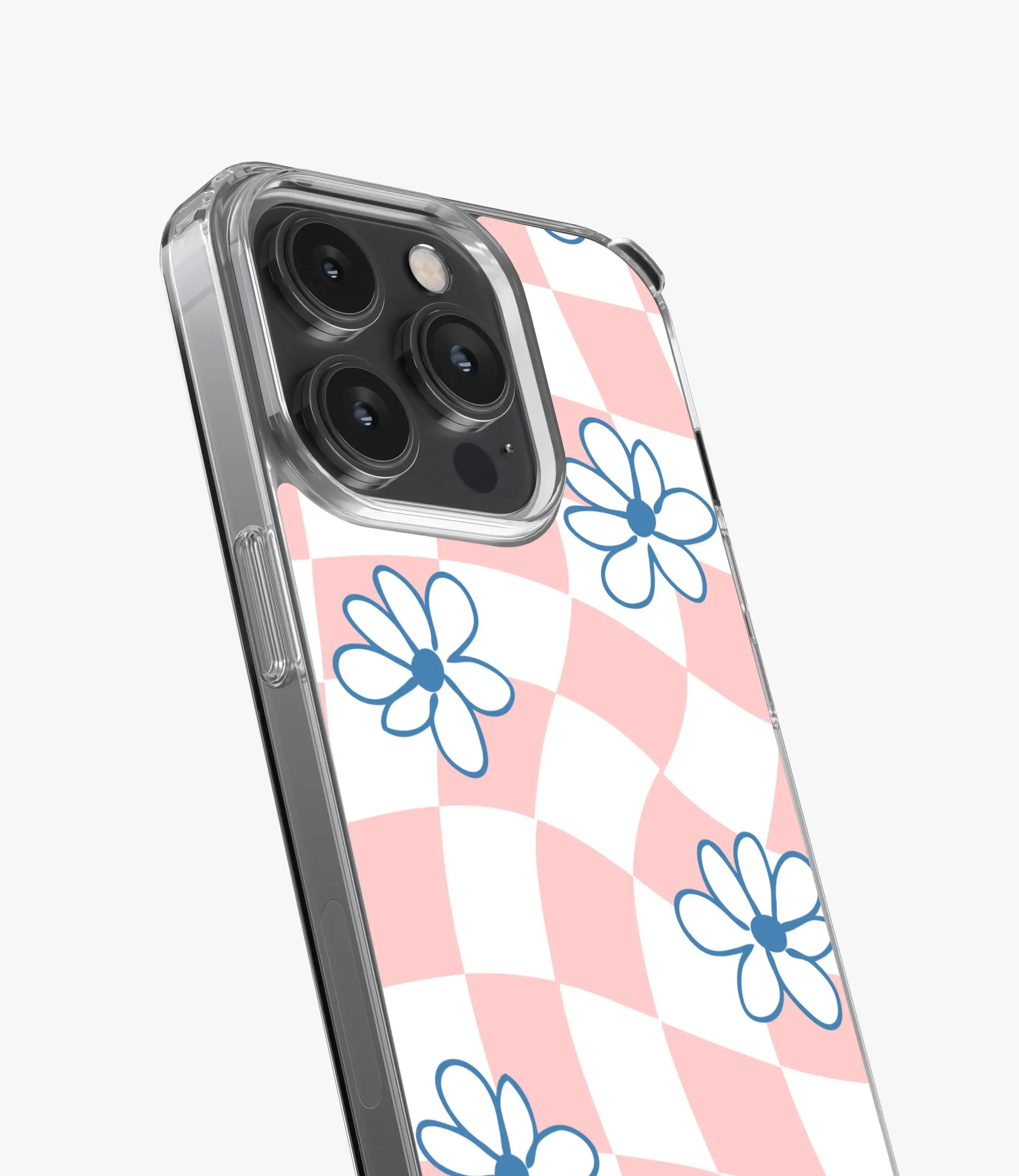 Hippie Aesthetic Daisy Checkered Silicone Case