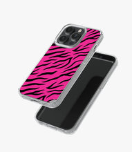 Load image into Gallery viewer, Zebra Pink/Black Silicone Case