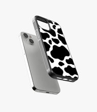 Load image into Gallery viewer, Y2k Black Cow Print Glass Case