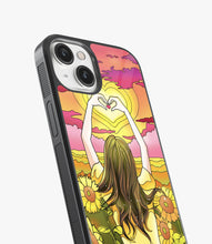Load image into Gallery viewer, Girl With Sunflowers Glass Case