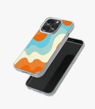 Load image into Gallery viewer, Orange & Blue Waves Pattern Silicone Case