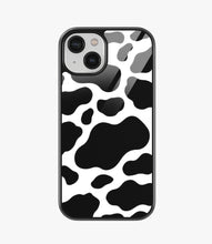 Load image into Gallery viewer, Y2k Black Cow Print Glass Case