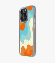 Load image into Gallery viewer, Orange & Blue Waves Pattern Silicone Case