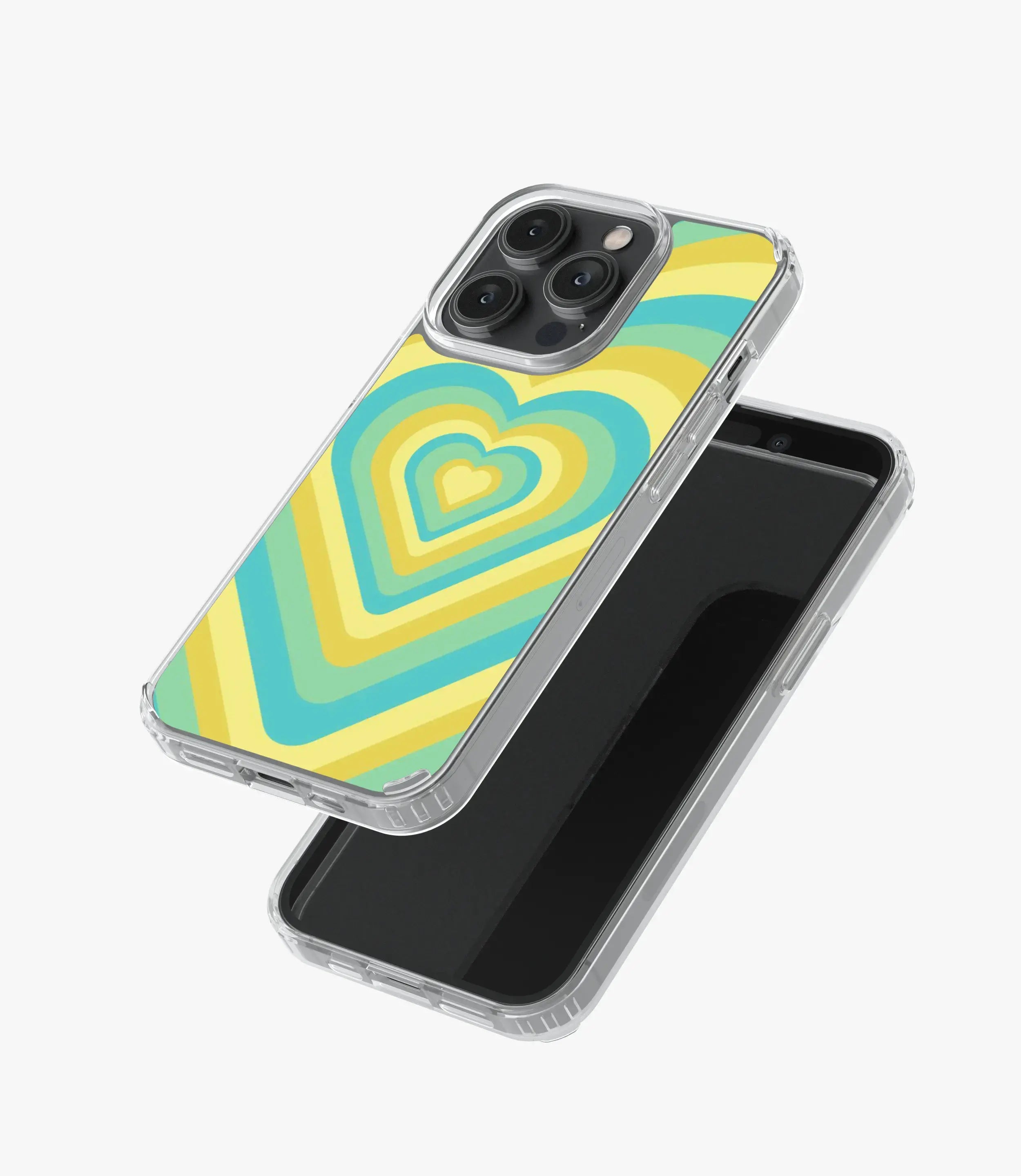 Summer Green & Yellow Heart Y2K Silicone Case