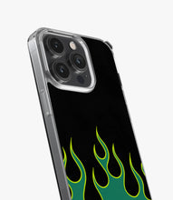 Load image into Gallery viewer, Y2K Green Flames Silicone Case