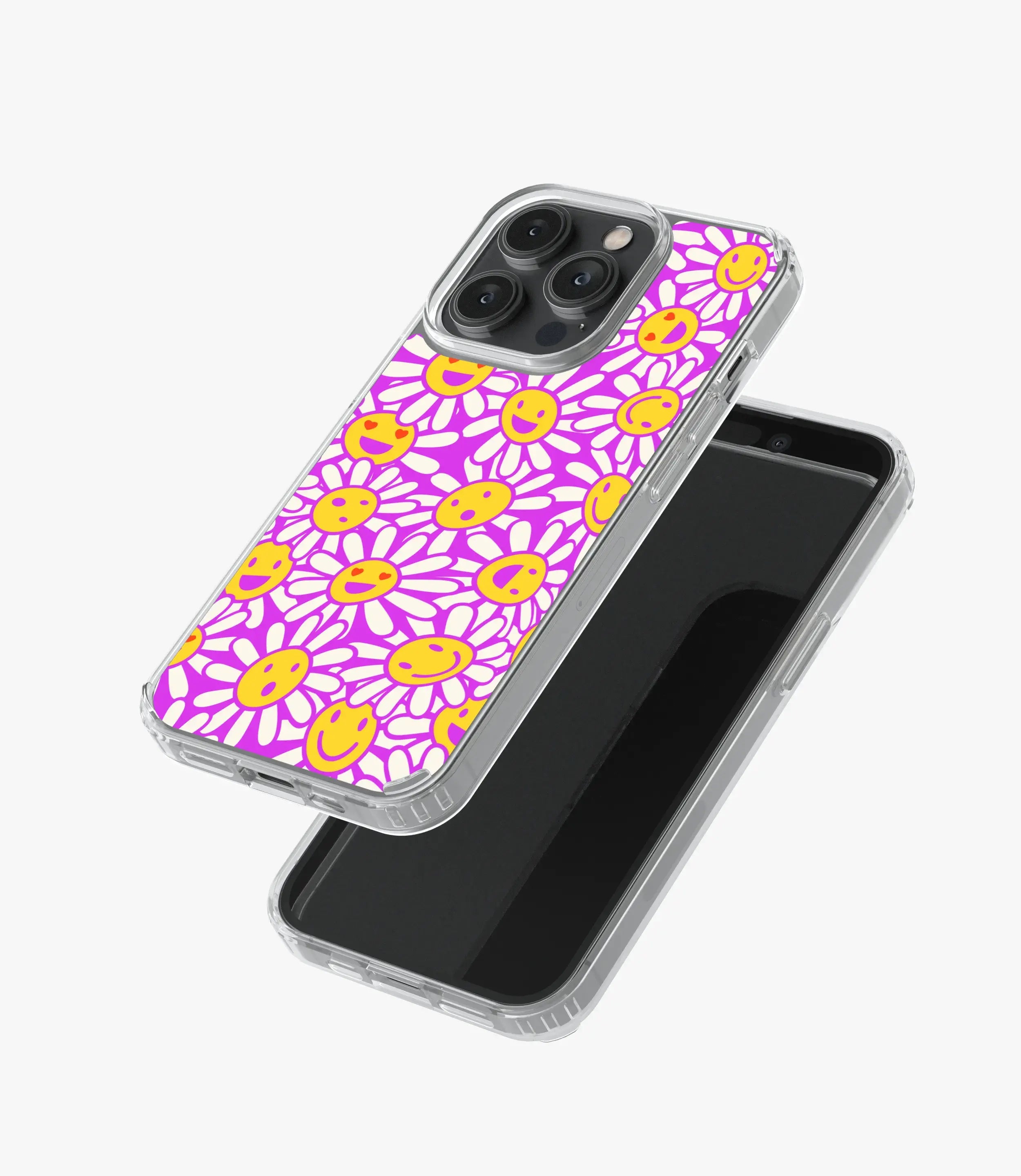 Happy Smiley Floral Silicone Case