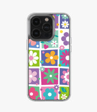 Load image into Gallery viewer, Colorful Flowers Checkered Silicone Case